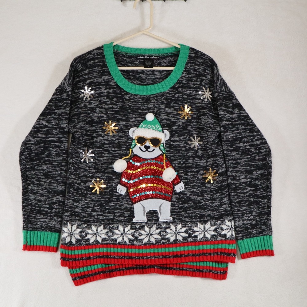 United States Sweaters M Holiday Bear Sweater Christmas Pullover Ugly Christmas